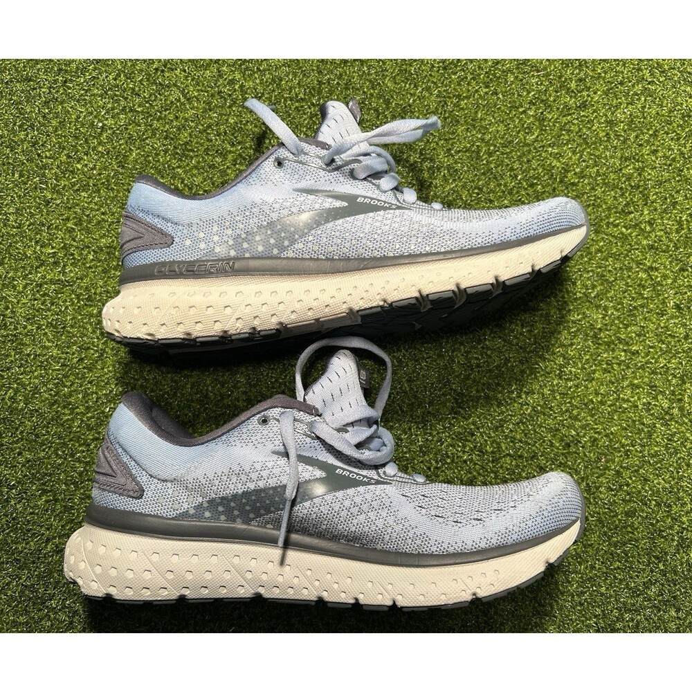 Brooks Glycerin 18 Women's Size 8 B Running Shoes Sky Blue Gray Periwinkle